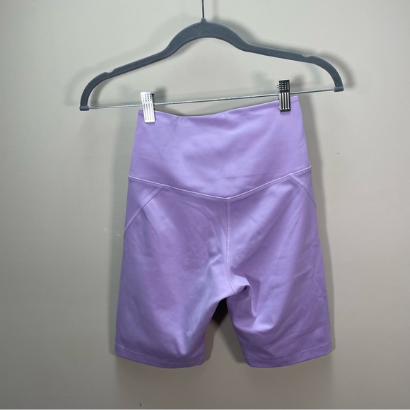 Girlfriend Collective High Waisted Lavender Bike Shorts Size XS - Picture 5 of 9